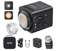 Godox ML80Bi Luce LED Video Bicolore 2800-6500K, 29.600 Lux Luce Compatta e Modulare con Lente Zoom, Controllo App e Wireless, CRI 96 TLCI 96, Alimentazione a Batteria o DC per Fotografia e Video
