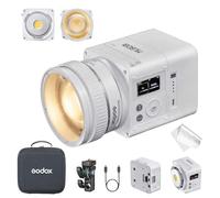 Godox ML80 - Proiettore video LED bicolore 2800-6500 K 29 600 lux compatto modulare zoom controllo wireless e applicazione IRC 96 TLCI 96 batteria e CC per foto e video