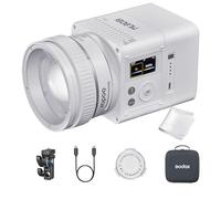 Godox ML80Bi Luce LED Video Bicolore 2800-6500K, 29.600 Lux Luce Compatta e Modulare con Lente Zoom, Controllo App e Wireless, CRI 96 TLCI 96, Alimentazione a Batteria o DC per Fotografia e Video