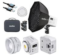 Godox ML80Bi - Luce video a LED bicolore con kit di illuminazione Softbox ADS60S