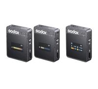 Godox MoveLink II M2 Wireless Microfono Lavalier System con 2 trasmettitori e 1