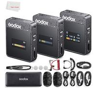 GODOX MoveLink M2 II Microphone, Wireless Lavalier Mic, compatibile con fotocamere DSLR, smartphone per fotografia, vlog, filmmaking, intervistatore, con 2 trasmettitori, 1 ricevitore