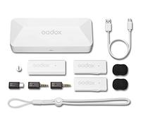 GODOX MoveLink Mini UC - Microfono wireless per 2 persone, per fotocamere e dispositivi mobili, colore: Bianco