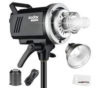 Godox MS300 300 W 2.4G ricevitore wireless integrato, leggero, compatto e durevole, flash da studio Bowens Mount e lampada da modellazione da 150 W, con diffusore standard