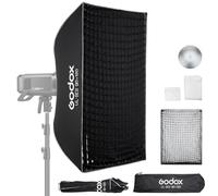 GODOX Ombrello Softbox 90 cm x 120 cm con Diffusore a Griglia e Riflettore, Installazione Rapida Bowens Mount, Softbox Compatto per Fotografia, Luce Continua e Flash Stroboscopico