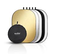 GODOX Riflettore di luce pieghevole da 80x120 cm, diffusore a disco multidisco ovale 5 in 1 con borsa per il trasporto, colore oro, argento, bianco, traslucido per video studio illuminazione esterna