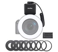 GODOX RING72 Macro LED Video Light Professional Photography Fill Light 72PCS LED Bead Temperatura colore 5600K 10 livelli di luminosità regolabile con anello adattatore 49mm-77mm