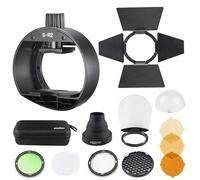 Godox S-R2 - Adattatore per accessori a testa rotonda AK-R1 per Godox AD200Pro II AD200 Pro, V860III, TT685II, TT520II, compatibile con Canon con Nikon e flash Speedlight Sony