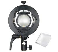 Godox S2 Bowens Mount Supporto per staffa tipo S per flash Godox serie V1 V1-S V1-C V1-N V1-F V1-O AD200Pro AD200 AD300 PRO AD400Pro V860II Serie TT350, per montare Snoot, Softbox, nido d'ape
