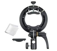 Godox S2 Bracket Supporto Bowens, compatibile con flash Godox V100 AD200 Pro II V1 Pro RS60R AD100 Pro RS60BI TT600, Funziona anche con Flash Sony Canon Nikon Fujifilm