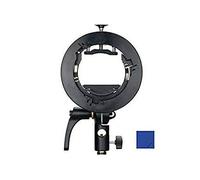 Godox S2 - Staffa per Flash Speedlite con Attacco Bowens Tipo S, Compatibile con Serie V1 a Testa Tonda, AD200Pro, AD400Pro, V860II, TT685, TT350