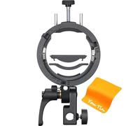 Godox S3 Speedlite Bracket Staffa per Flash con Attacco Bowens,Regolazione di ±90° Dotato di Foro per Ombrello,Compatibile con Godox Flash V100 V1Pro V860III TT685II TT350 TT600 AD300PROII AD200PROII
