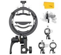 Godox S3 Supporto per Flash, Nuova Versione Supporto Tipo S, Speedlite Supporto per Attacco Bowens per Accessori Flash Godox V1 V1Pro V100 AD300Pro AD200ProII AD200Pro AD100Pro V860III