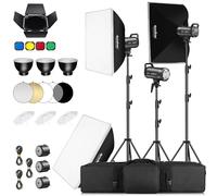 Godox SK300IIIV, kit flash stroboscopico da studio da 900 W, aggiornamento 2026, monolight da 300 W, sistema wireless 2,4 G, supporto Bowens, softbox, supporti per luci e braccio per fotografia di