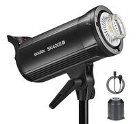 Godox SK400II-V 400W Strobo da studio, Tempo di riciclo 0,1-1,5 secondi, Monoluce GN65 5700K, Sistema 2.4G X, montaggio Bowens con lampada di modellazione a LED da 10 W per fotografia di ritratto