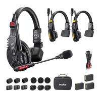 GODOX SKYTALK AIR 3S Cuffie remote wireless Sistema interfonico wireless full-duplex, 500M 20H ENC Cancellazione del rumore per spettacoli dal vivo (3 set)