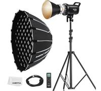 Godox SL60II-Bi LED Video Light 2800K-6500K Bi-Color Continuous Light with APP&Remote Control + PS60 Round softbox with Honeycomb Grid, Light Stand