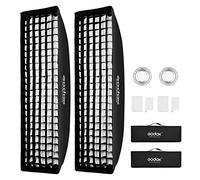 Godox - Softbox a nido d'ape, 35 x 160 cm, con attacco Bowens Speedring, compatibile con Godox Studio Flash e altre luci stroboscopiche e borsa per il trasporto (2 pezzi)