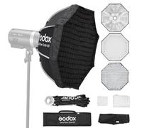 GODOX Softbox EazyFlow Octa 60cm con Attacco Bowens e Griglia a Nido d'ape | Softbox Portatile Montaggio e Smontaggio Rapidi per Flash e Luci Video a LED per Studio,Streaming,Esterni e Ritratti