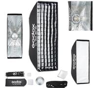 Godox Softbox Godox 30 x 90 cm, ombrello Softbox a sgancio rapido, supporto Bowens con parte anteriore rimovibile e diffusori interni/impugnatura/piastra diffusore per fotografia, live streaming e