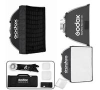 GODOX Softbox Godox EazyFlow Rect 40 x 40 cm Softbox quadrato, 15,6" x 15,6", modificatore portatile a piegatura rapida con griglia, supporto Bowens per flash da studio e luce video a LED, per