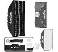 GODOX Softbox Godox EazyFlow Rect 40 x 90 cm Strip Softbox, modificatore portatile a piegatura rapida con griglia, supporto Bowens completamente in metallo per flash da studio e luce video LED, per