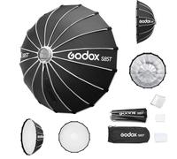 Godox Softbox Godox S85T - Ombrello Softbox a sgancio rapido da 85 cm, supporto Bowens con diffusore anteriore e interno rimovibile per fotografia, live streaming e viaggi