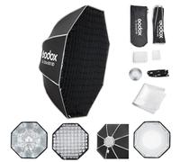 Godox Softbox Godox - Softbox ottagonale a ombrello a sgancio rapido, 90 cm, supporto Bowens con diffusori frontali e interni rimovibili/impugnatura/piastra diffusore per fotografia, live streaming