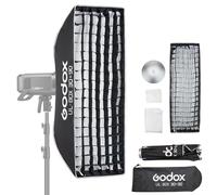 Godox Softbox UL con diffusore a griglia, 30 x 90 cm, montaggio rapido, con supporto Bowens, illuminazione fotografica compatta, Godox Softbox per fotografia, flash monolight flash (30 x 90 cm)