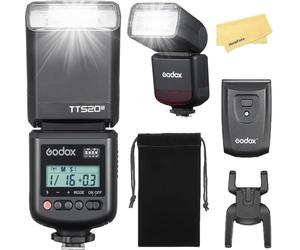Godox TT520III TT520 III TT520-III Thinklite Flash Speedlite per Fotocamera con Trasmettitore RT,Attivazione Wireless 433MHz, Compatibile con Canon Nikon Panasonic Olympus Pentax,Altre Fotocamere DSLR