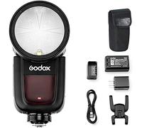 Godox V1-C TTL Camera Flash Speedlite with Panasonic 18650 Lithium Battery Support for 480 Full Power Pops Compatible with Canon DSLRs (Black)