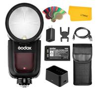 Godox V1-F Flash Speedlight tondo 1/8000 HSS 76Ws GN92 2.4G TTL e 2600mAh Lithimu Battery per Fuji X-Pro2/X-T20/X-T2/X-T1/X-Pro1/X-T10/X-E1/X-A3/X100F/X100T Camera (V1-F)
