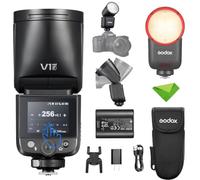 Godox V1 mid F V1midF TTL Flash per Fujifilm, mini flash con testa rotonda e touchscreen, tempo di ricarica di 1,7 secondi, circa 650 lampi a piena potenza, lampada pilota a LED da 2W