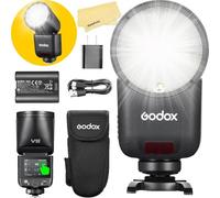 Godox V1 Mid N Flash per Nikon Fotocamere Flash Speedlite,55Ws,2.4G TTL 1/8000 HSS,650 Lampi a Piena Potenza,Tempo Ricarica 1,7s,Batteria al Litio 7,2V/2200mAh,Lampada Pilota LED da 2W con 10 Livelli