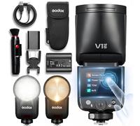 Godox V1 MID N Flash per Sony, Speedlite a testa rotonda da 55Ws, ottica 24mm, oltre 650 lampi, TTL/HSS 1/8000s, flash da viaggio V1MID per SONY Alpha a7 IV a6700 ZV-E10 II a7III a6400 a6100 ZV1