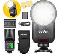 Godox V1 Mid O Flash per Olympus Panasonic Fotocamere Flash Speedlite,55Ws,2.4G TTL 1/8000 HSS,650 Lampi a Piena Potenza,Tempo Ricarica 1,7s,Batteria al Litio 7,2V/2200mAh,Lampada Pilota LED da 2W