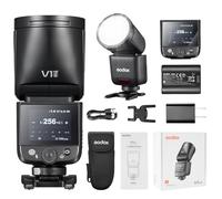 Godox V1 Mid S Flash Speedlite, V1mid-S 55Ws TTL High Speed Testa rotonda Speedlight 1,7s Tempo di ricarica per fotografia (V1 mid per Sony)