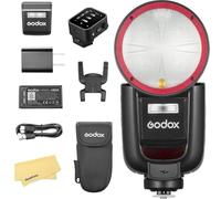 Godox V1 Pro N V1Pro N Flash con X3-N Trigger per Nikon,76Ws 2.4G TTL 1/8000 HSS,500 Flashes a Piena Potenza,Tempo di Riciclo di 1.3s,Batteria Agli Ioni Litio 2980mAh,Lampada di Modellazione a LED