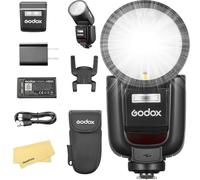 Godox V1 Pro S V1Pro S Flash Fotocamera a Testa Tonda per Sony Flash | 76Ws 2.4G TTL 1/8000 HSS, 500 Flash a Piena Potenza, Tempo di Riciclo 1,3s