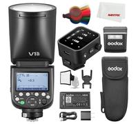Godox V1 PRO V1 PRO N TTL - Fotocamera a testa tonda agli ioni di litio Compatibile con Nikon 76Ws HSS 1/8000s, con Godox X3N TTL Wireless Flash Trigger Compatibile con fotocamere Nikon