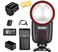 Godox V1 V1-O V1O Flash con Trigger Flash X3-O per Olympus Panasonic,76Ws 2.4G TTL1/8000 HSS,480 Scatti a Piena Potenza,Tempo Riciclo 1.5s,Batteria Agli Ioni Litio 2600mAh,Lampada Modellazione LED