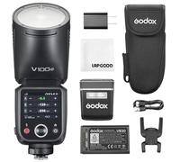 Godox V100-C 100W TTL Camera Flash per Canon,2.4G Wireless Testa Rotonda FotocameraFlash con FlashEsterno SU-1,HSS 1/8000s 2980mAh Flash Batteria al Litio,Godox V1Pro C Aggiornato