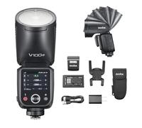 GODOX V100 C V100C TTL Flash per Fotocamera,Flash Speedlite Touchscreen da 100W,Otturatore Globale HSS 1/8000,Batteria agli ioni di litio da 2980mAh,Supporto per Carica di Tipo C per Fotocamere Canon