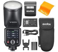 Godox V100-N V100N TTL - Flash per fotocamera Nikon, Godox V1PRO-N, 100 W, con schermo OLED e SU-1, 2,4 G HSS 1/8000s agli ioni di litio 7,2 V/2980 mAh, V100N per fotocamere Nikon