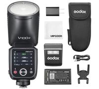 Godox V100-S 100W TTL CameraFlash per Sony,2.4G Wireless Testa Rotonda Fotocamera Flash con FlashEsterno SU-1,HSS 1/8000s 2980mAh Flash Batteria al Litio,Godox V1Pro S Aggiornato