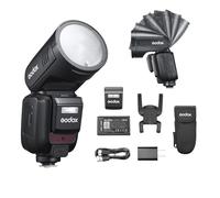 GODOX V100 S TTL Flash per Fotocamera a Testa Rotonda per Sony,Speedlite HSS 1/8000 da 100W,70 Flash a Piena Potenza,Riciclaggio da 1.7s,Supporto per Ricarica di Tipo C