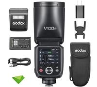 Godox V100 V100-F 100Ws TTL per fotocamere Fuji, 1/8000 HSS, 400 flash a piena potenza, tempo di riciclo 1,7s, wireless 2,4G con flash esterno, speedlight touchscreen per Fuji (Godox V100F)