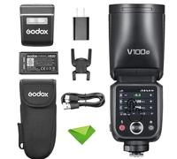 Godox V100 V100C V100-C 100Ws TTL Flash per fotocamere Canon EOS, 400 flash a piena potenza, tempo di riciclo di 1,7s, wireless 2,4G con flash esterno, flash touchscreen (Godox V100C)