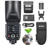 Godox V100S V100-S 100Ws Flash per fotocamera Sony TTL Speedlight, 400 flash a piena potenza, tempo di riciclo 1,7s, wireless 2,4G, touchscreen Flash Speedlite per fotocamere Sony (Godox V100-S)