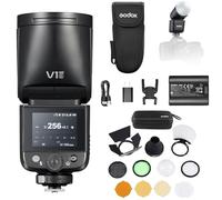 Godox V1mid S TTL Flash per Sony, Godox V1 Mid Round Head Flash con kit di accessori AK-R1 per Sony
